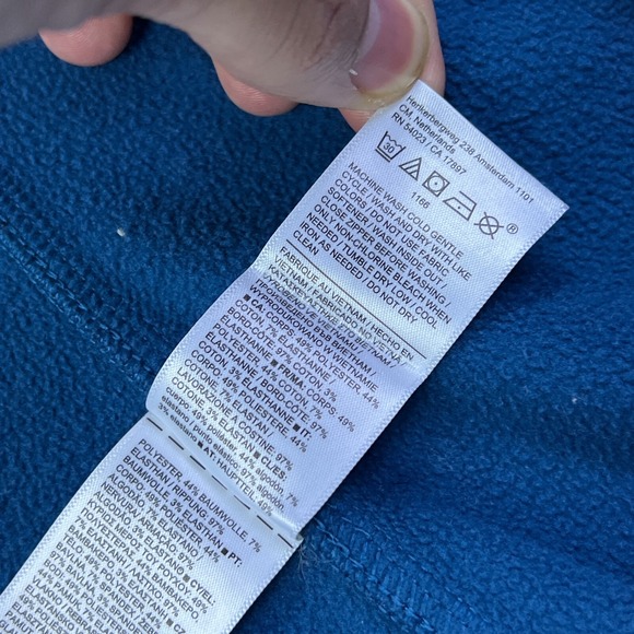 Athleta Triumph Hoodie Women's‎ Medium Blue Fitted Full Zip Funnel Thumbholes - Picture 5 of 11